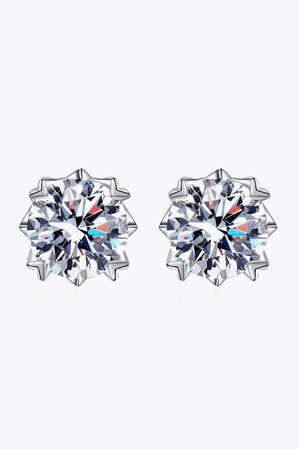 0.6 Carat Minimalist Moissanite Stud Earrings