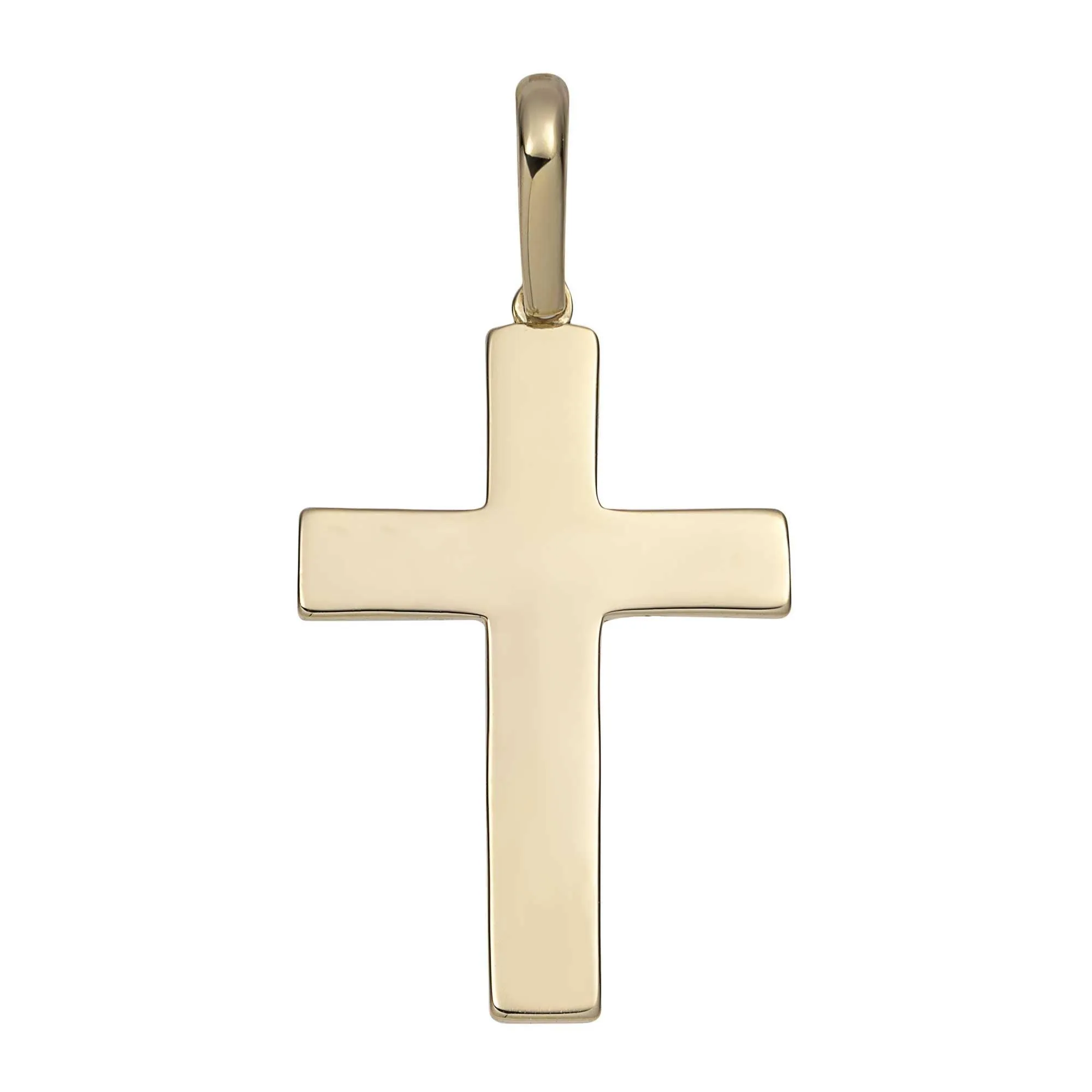 1 1/2" Jesus Cross Crucifix Pendant Solid 14K Yellow Gold