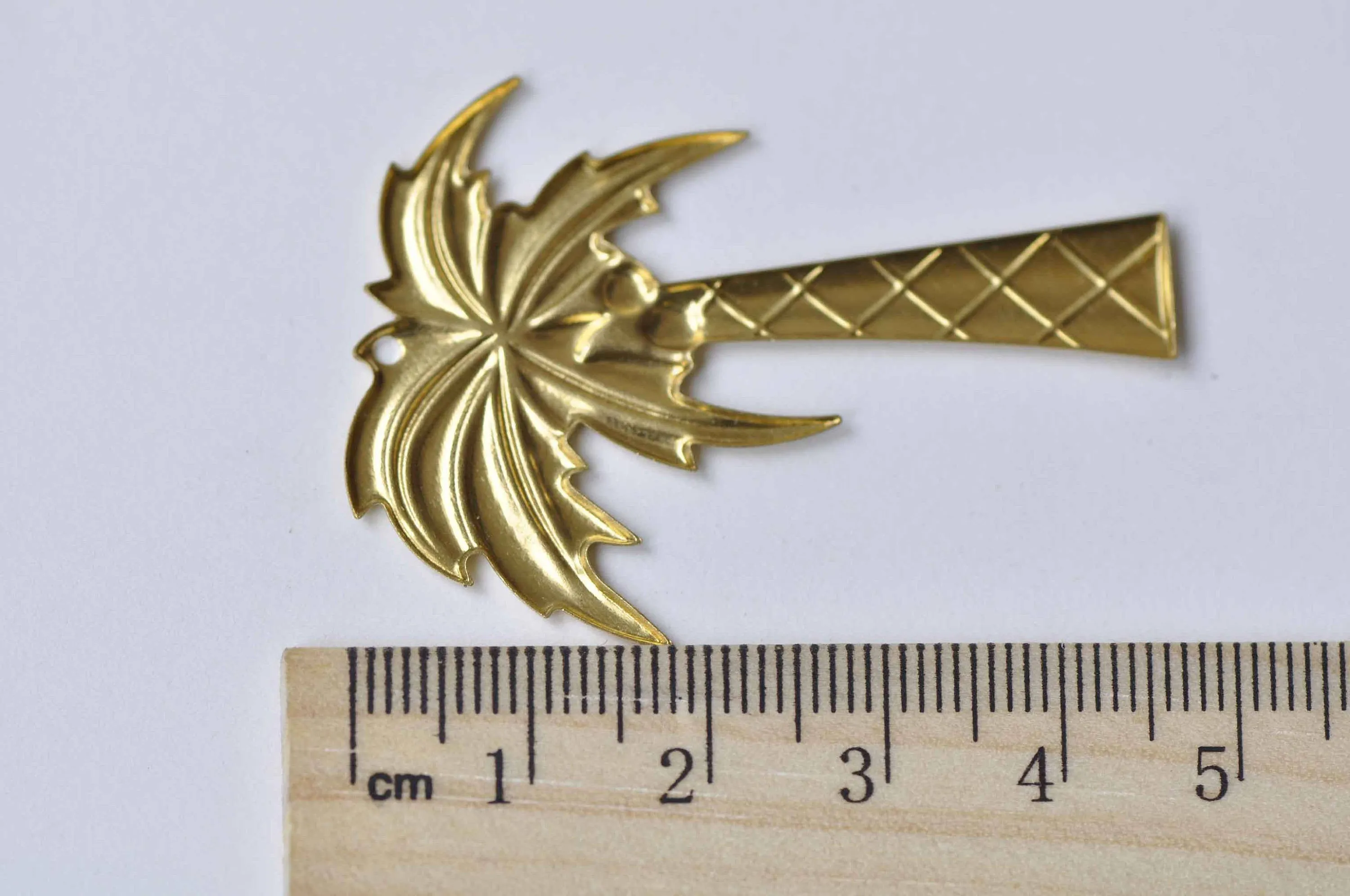 10 pcs Silver/Raw Brass Coconut Palm Tree Pendants Embellishments