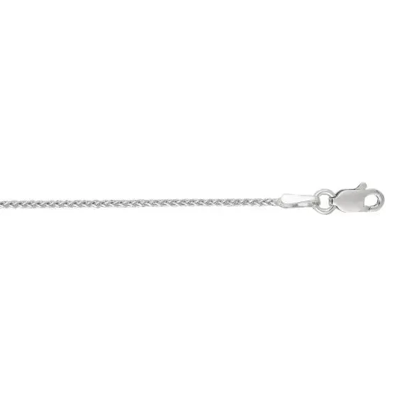 1.2mm Diamond Cut Round Wheat Chain
