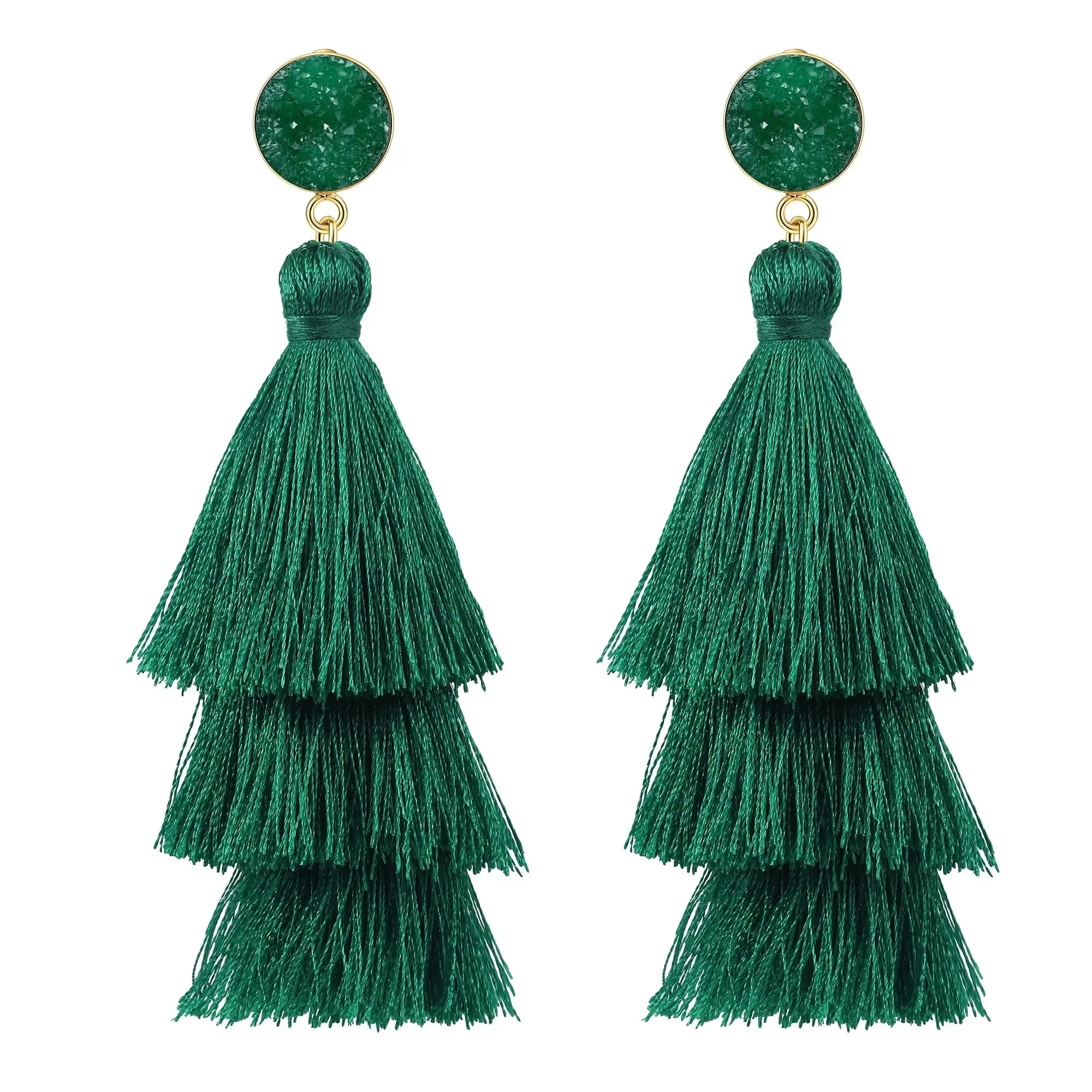 14K Gold Plated Tassel Earrings | 925 Sterling Silver Needle | Lightweight Luxury Jewelry