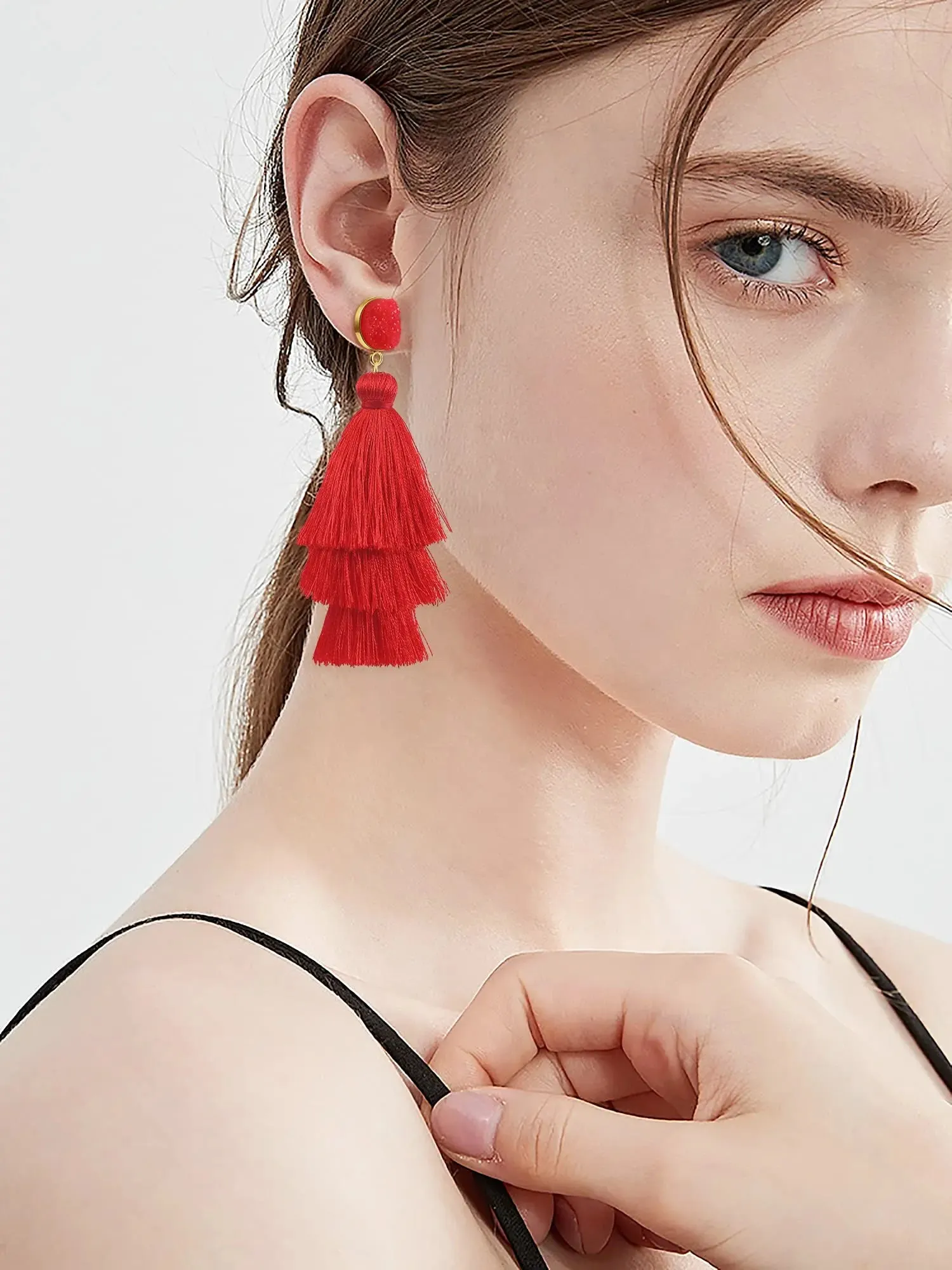 14K Gold Plated Tassel Earrings | 925 Sterling Silver Needle | Lightweight Luxury Jewelry
