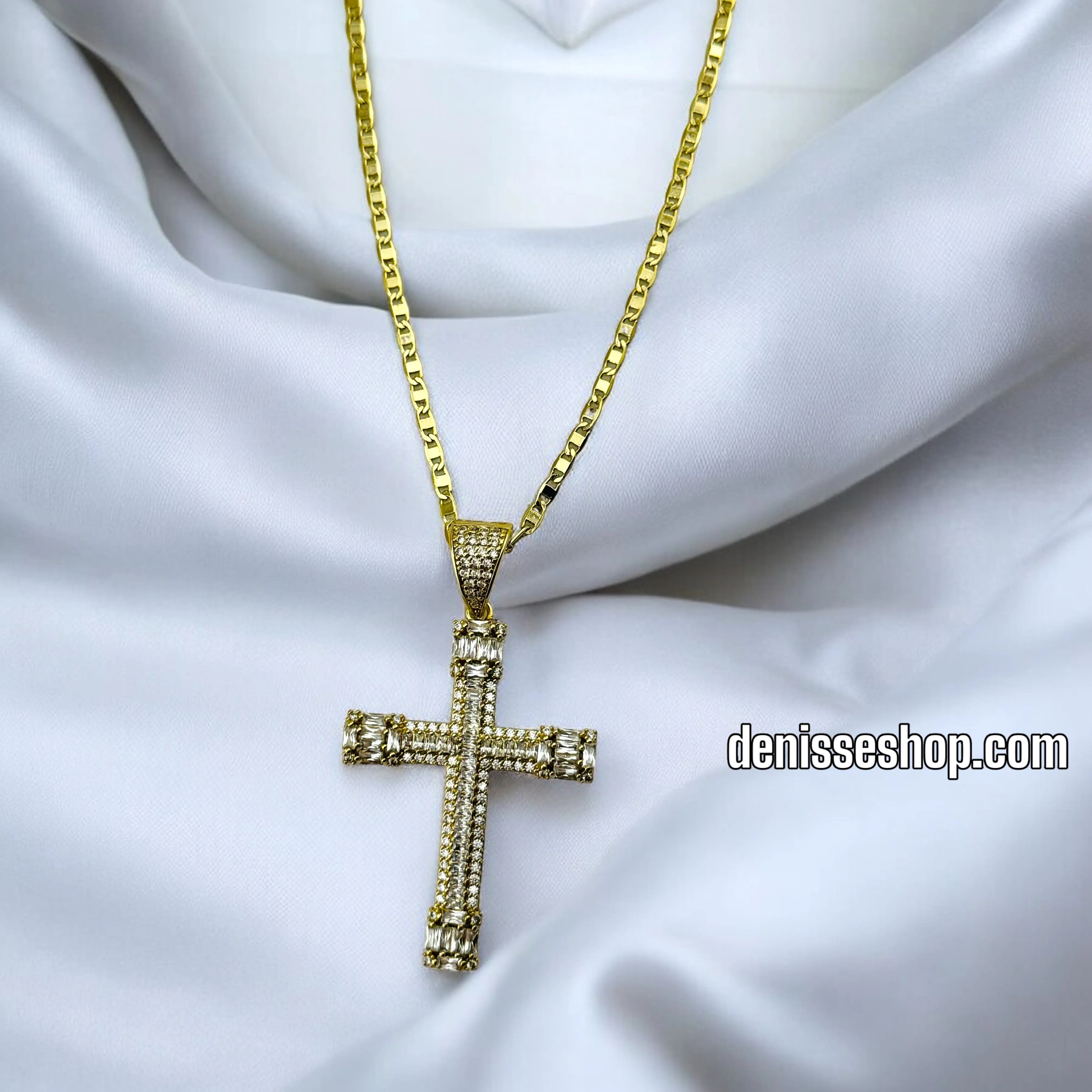 14K SHINY CROSS ONLY PENDANT N78