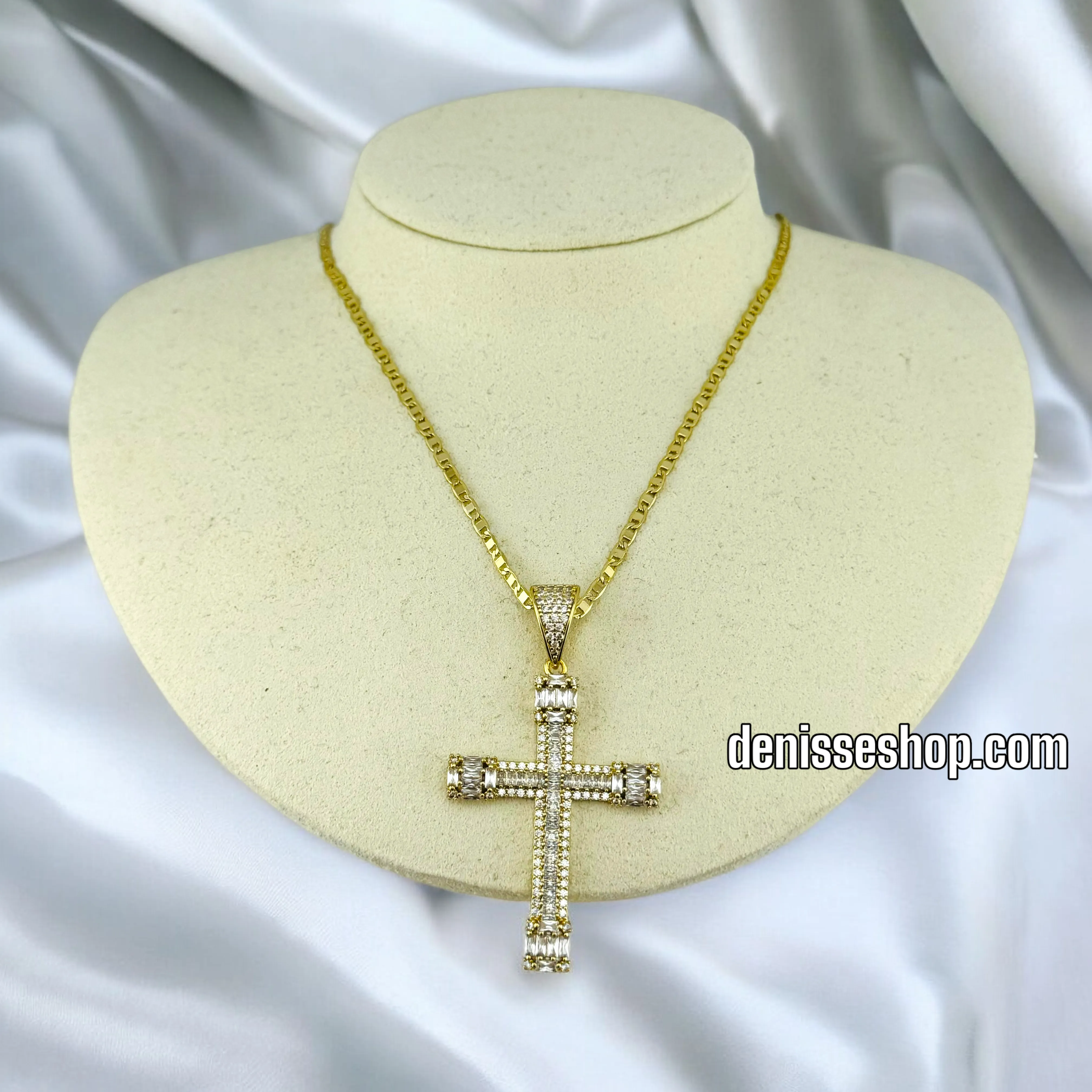 14K SHINY CROSS ONLY PENDANT N78