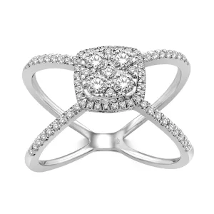 14K White Gold 3/4 Ct.Tw. Diamond Fashion Band