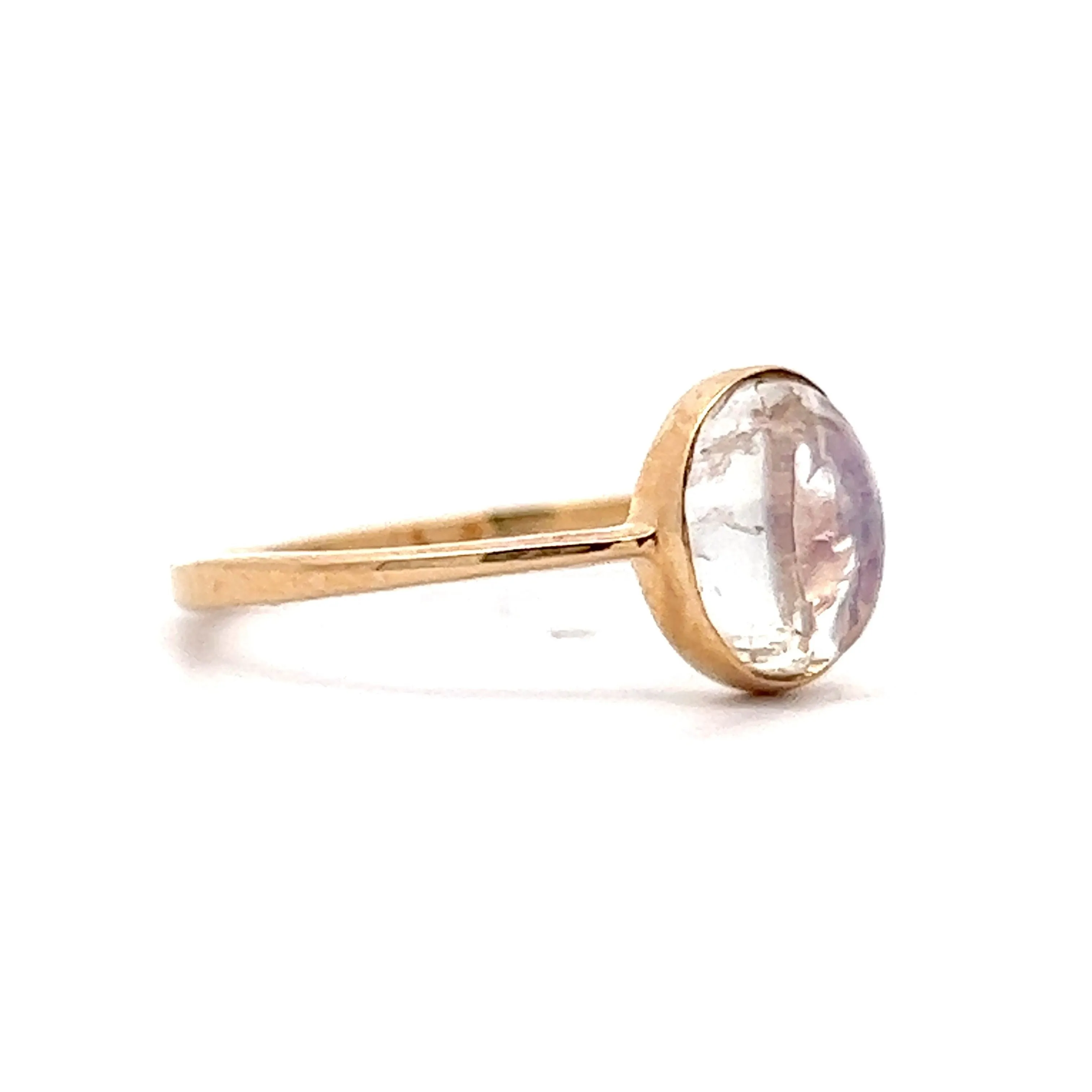 1.55 Moonstone Cabochon Ring Yellow Gold