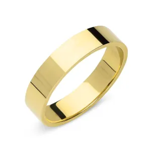 18ct Yellow Gold 5mm Flat Court Shape Wedding Ring