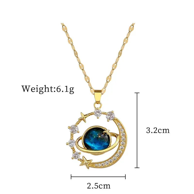 316L Stainless Steel Sun Pendant Necklace For Women Fashionable Jewelry Gift