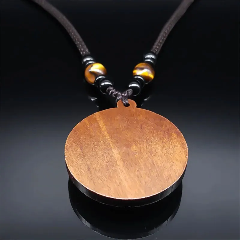 7 Chakra Healing Balance Spiritual Necklace Glass Pendant