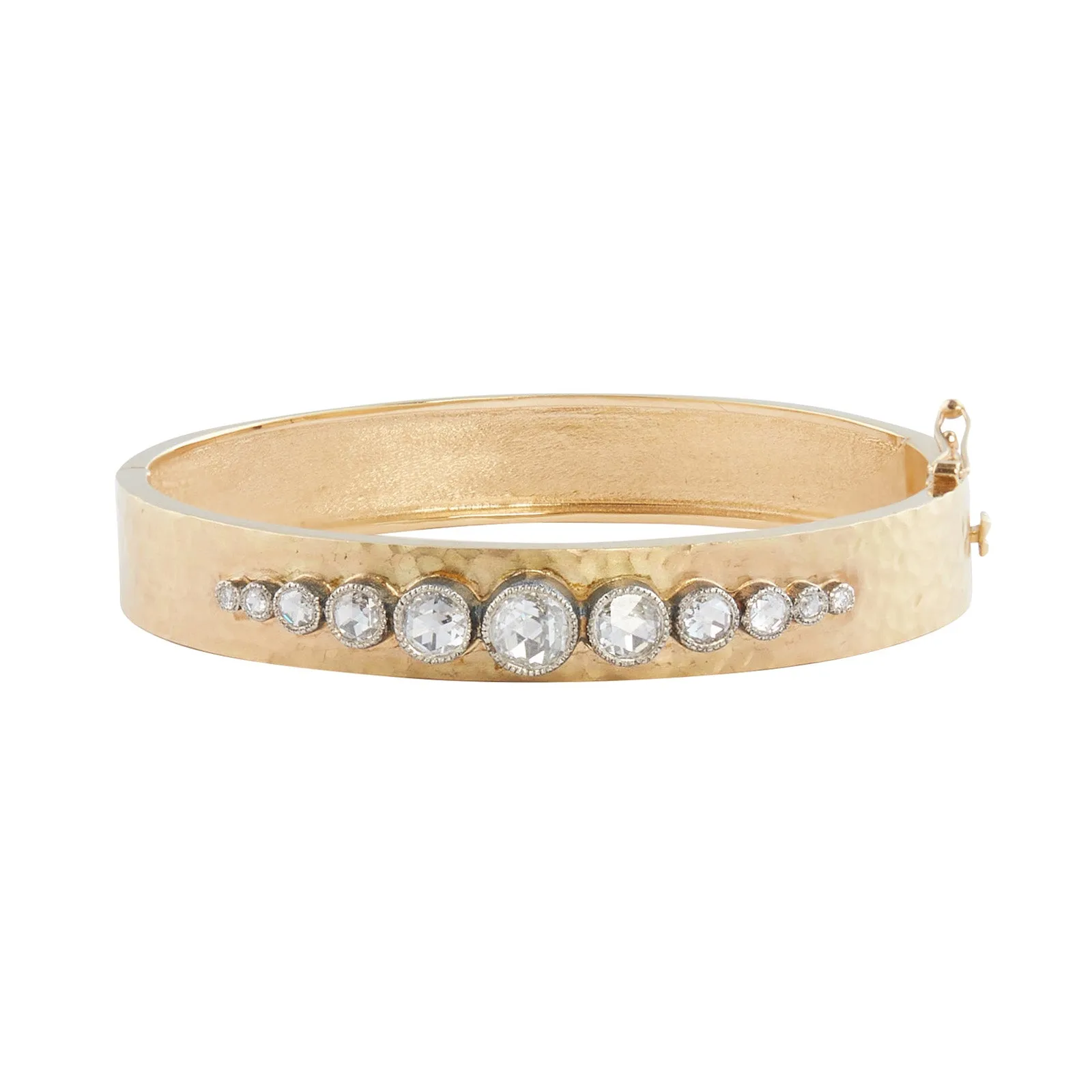 9 Diamond Hinged Bracelet