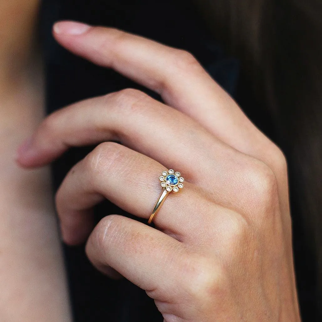 Aditi Sapphire Diamond Engagement Ring