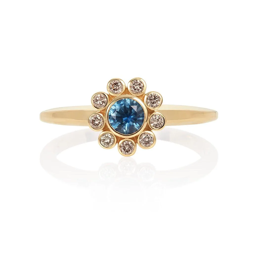 Aditi Sapphire Diamond Engagement Ring