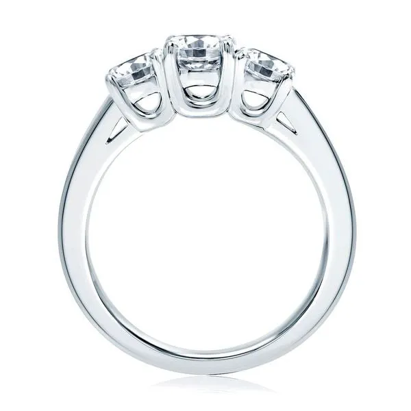 A.Jaffe Engagement Rings Multi Three Stone Round Engagement Ring ME1704/100