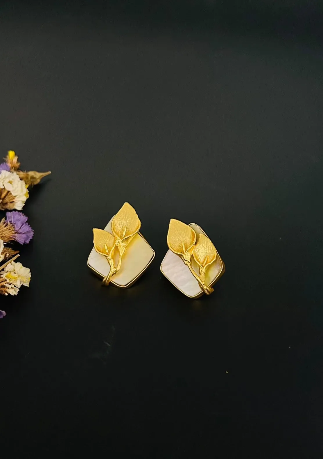 Annie Mother of Pearls Stud Earrings