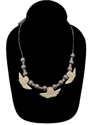 Authentic Leather / Bronze Necklace - 5