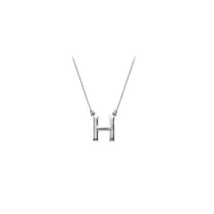 Baby Charm Initial Pendant H 14K White Gold
