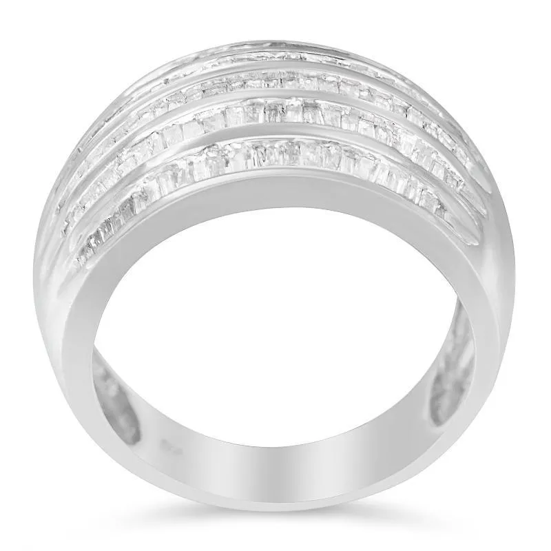 Baguette-Cut Diamond 6-Row Channel Set