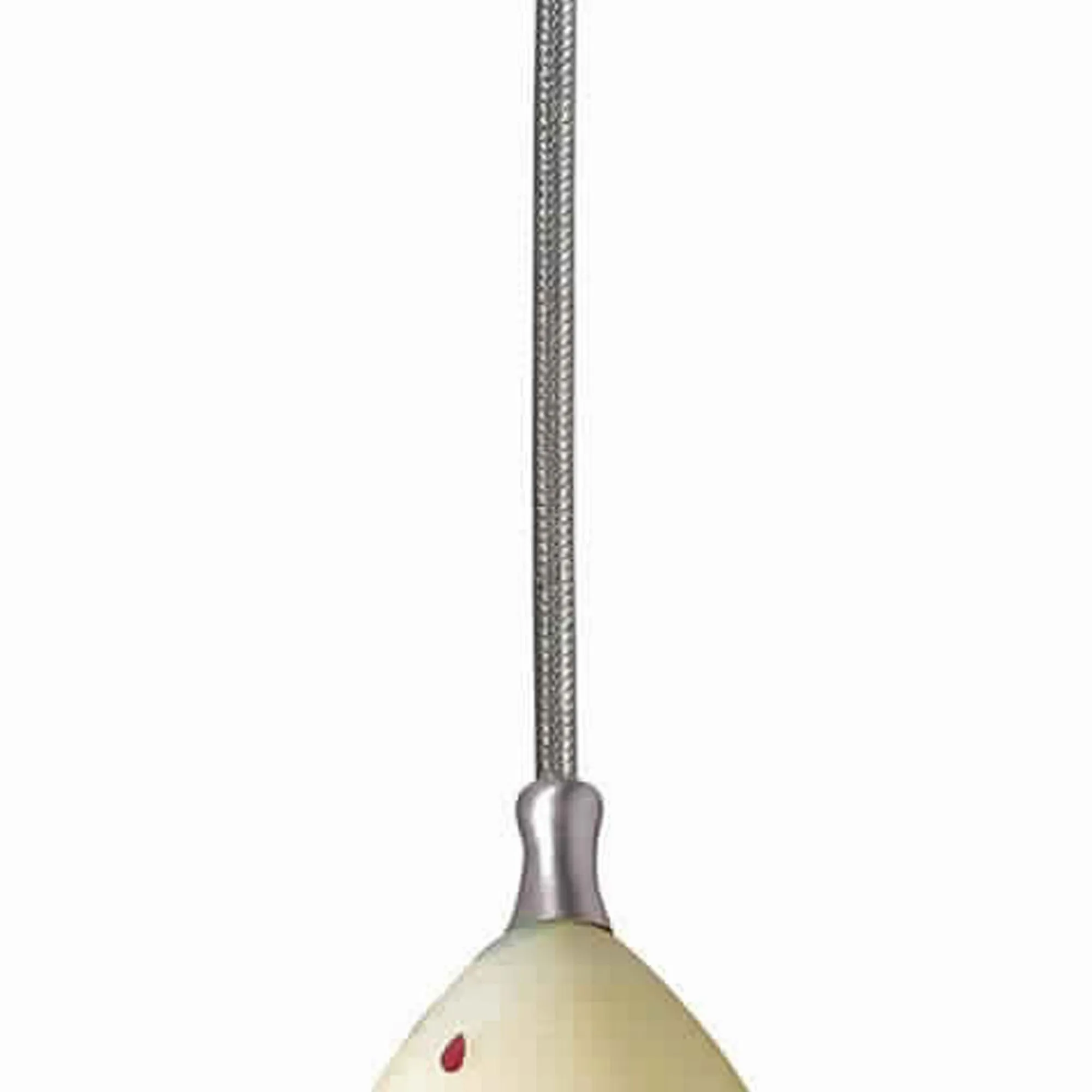 Benzara 1 Light Glass Shade Pendant Lighting with Canopy, Set of 4,Cream and Chrome