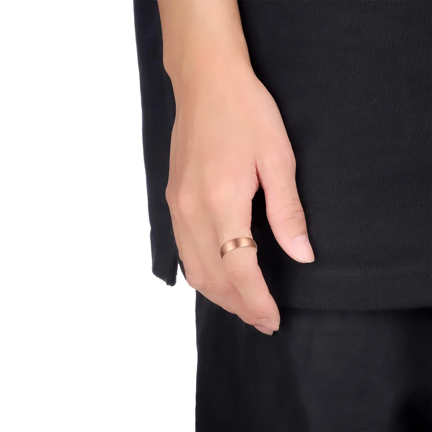 BioMag Magnetic Rings for Women Men, Copper Ring for Fingers Thumb Rings Solid Pure Copper Jewelry Gift (Set of 3) Ring D