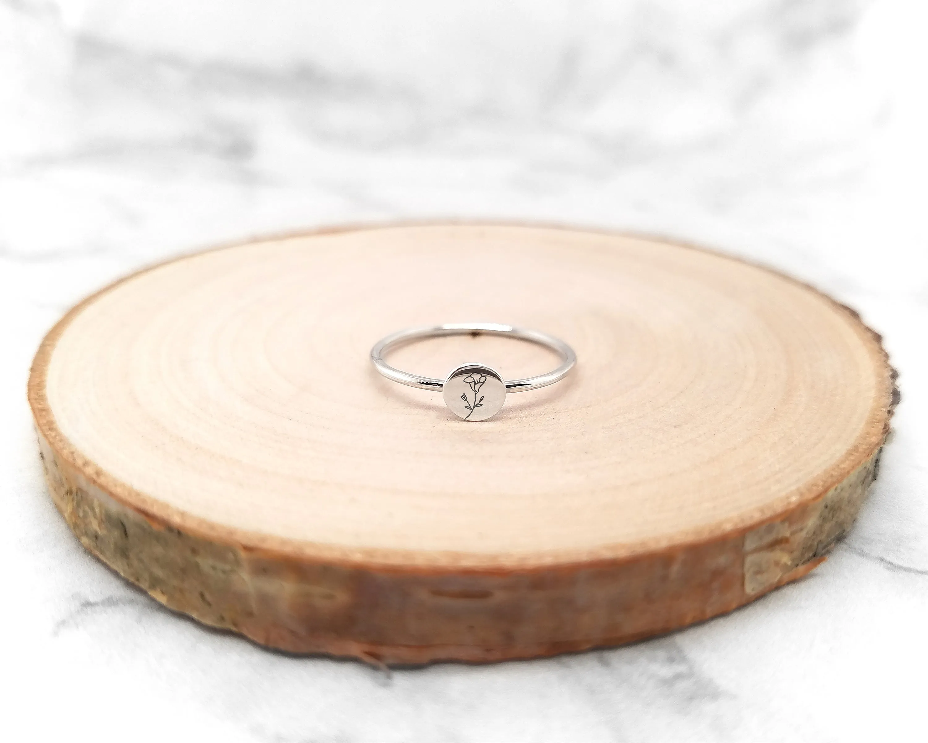 Birth Flower Ring