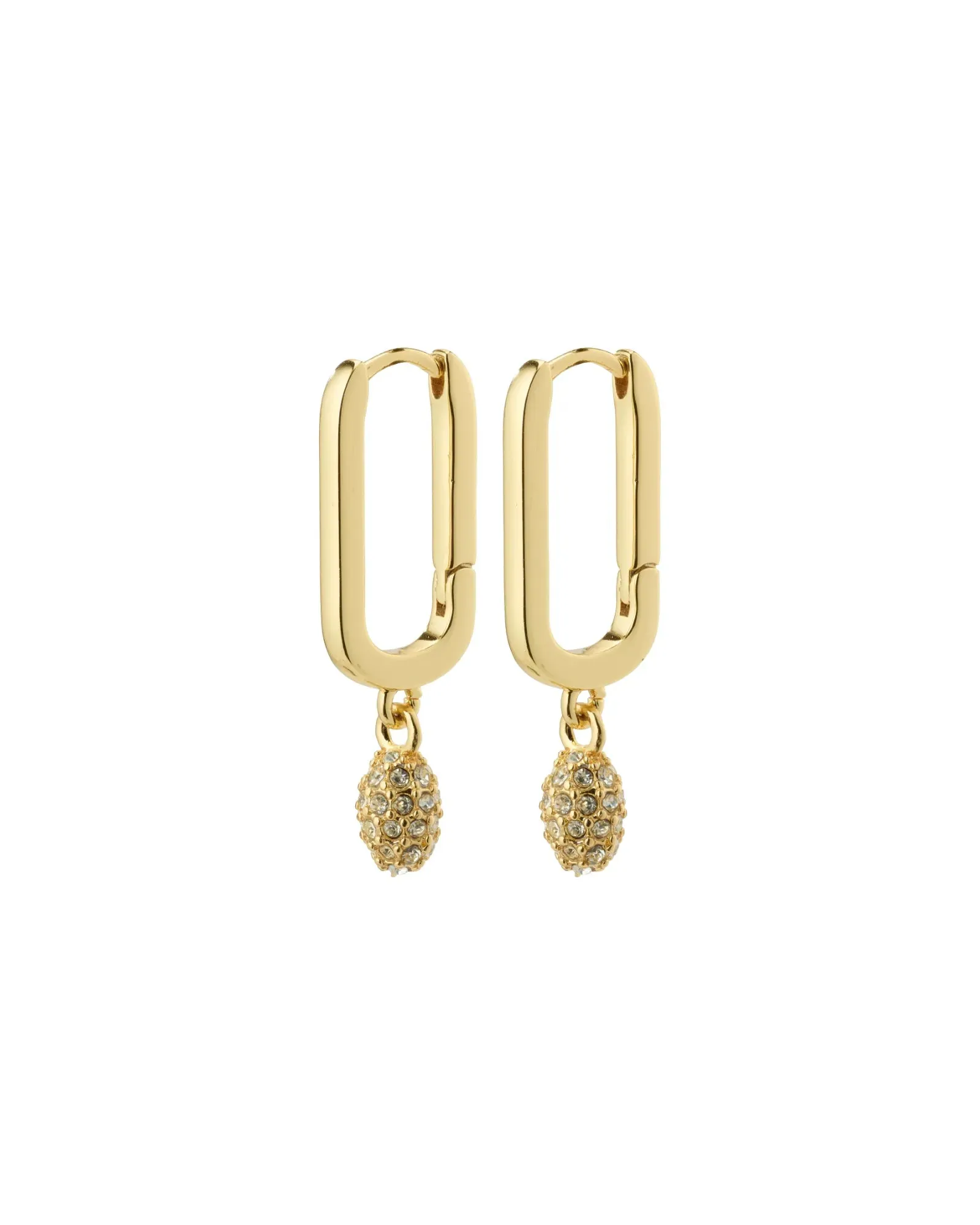 Blink Recycled Square Hoop Earrings - Gold Plated