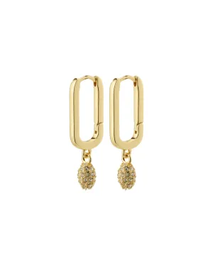 Blink Recycled Square Hoop Earrings - Gold Plated