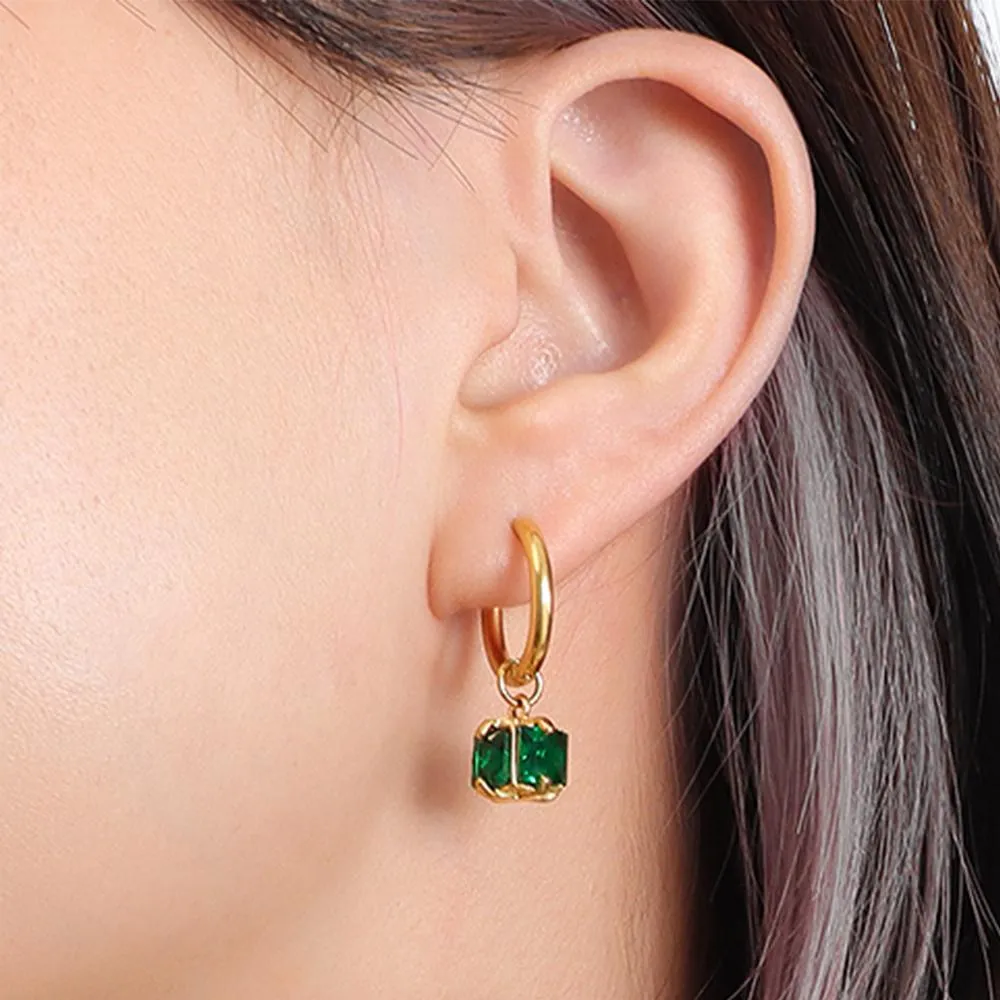 Boxed 2 Pairs of Gorgeous Natalie Earrings Set in Gold