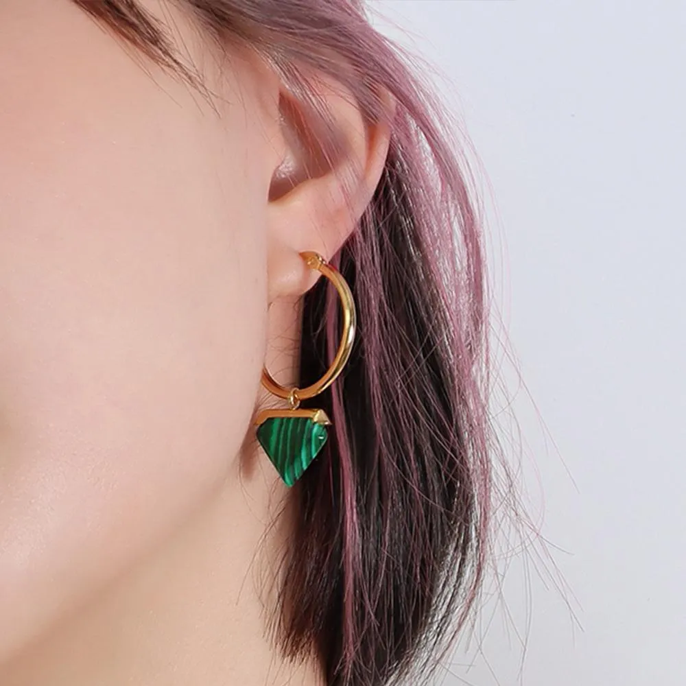 Boxed 2 Pairs of Gorgeous Natalie Earrings Set in Gold