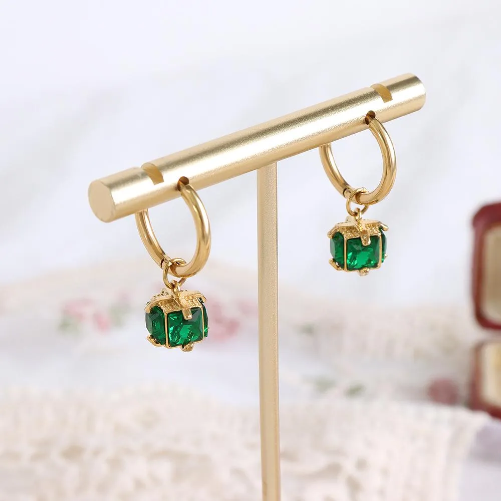 Boxed 2 Pairs of Gorgeous Natalie Earrings Set in Gold