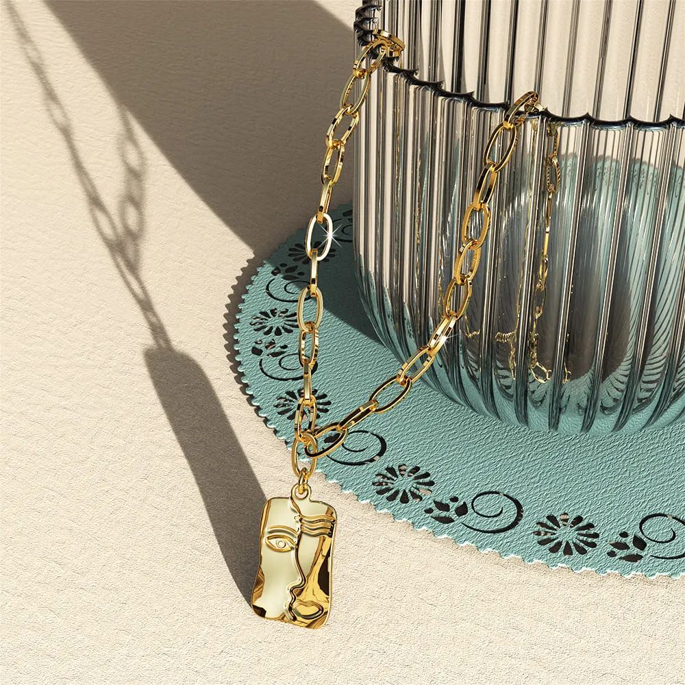 Boxed Awe in Gold 2 Pc Necklace Set