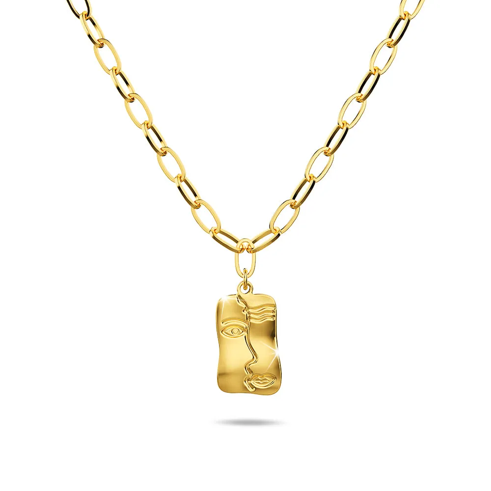 Boxed Awe in Gold 2 Pc Necklace Set