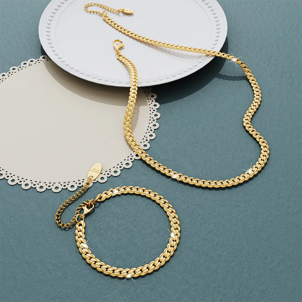 Boxed Awe in Gold 2 Pc Necklace Set