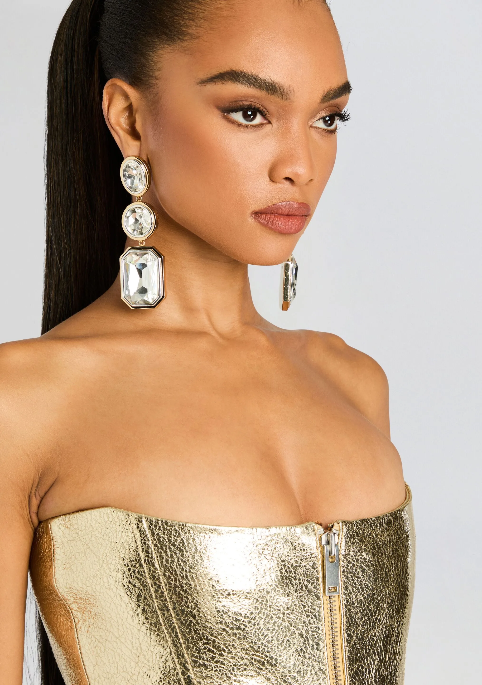 Camille Gemstone Drop Earrings