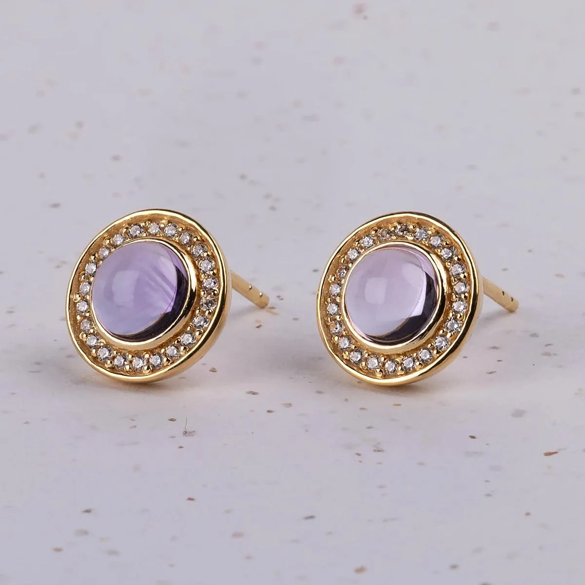 Caroline Bingley's Gold-Plated Amethyst Earrings