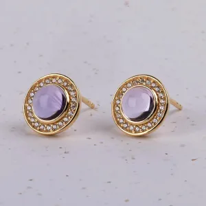 Caroline Bingley's Gold-Plated Amethyst Earrings