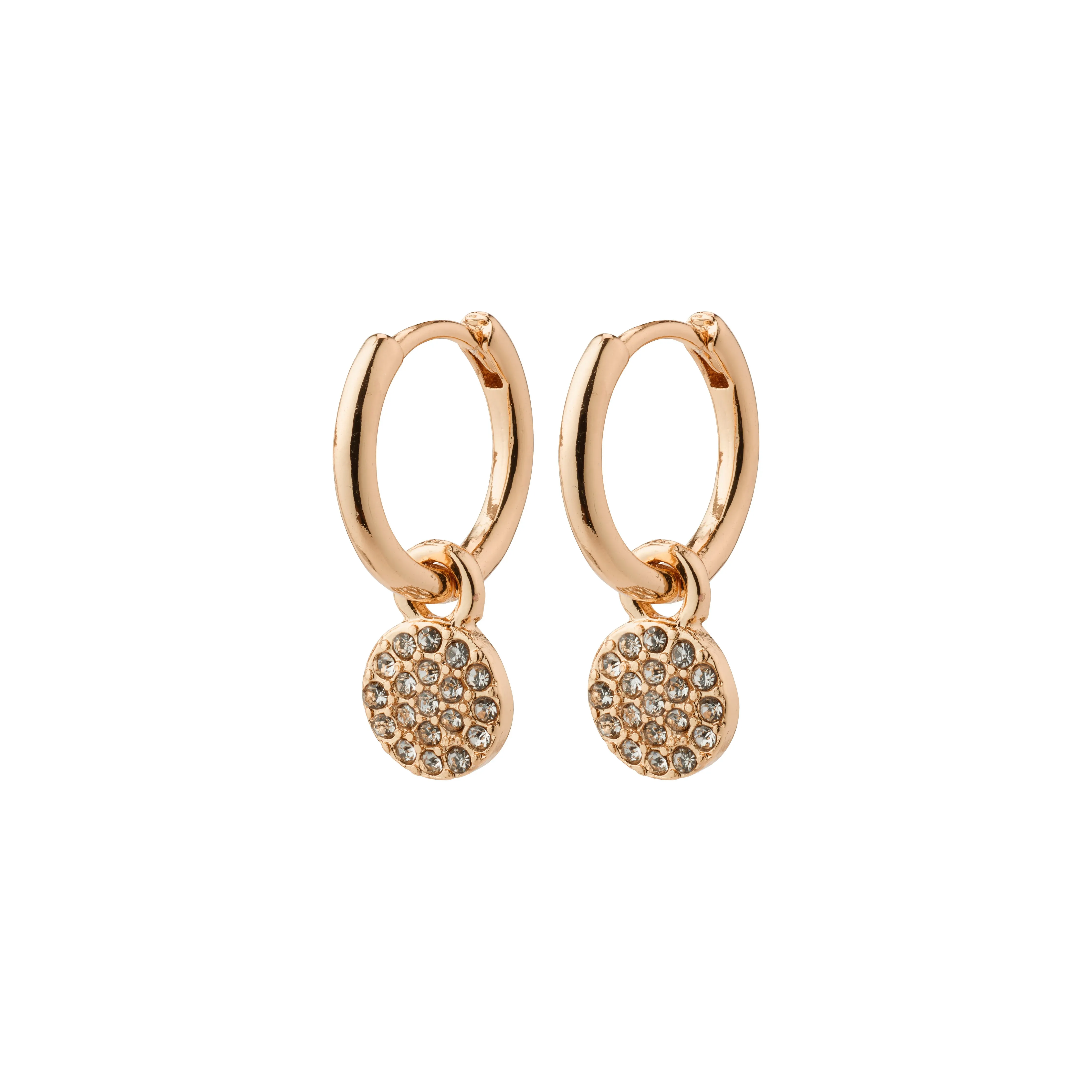 CHAYENNE crystal hoop earrings rosegold-plated
