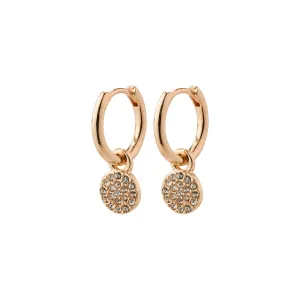 CHAYENNE crystal hoop earrings rosegold-plated