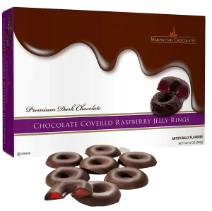 Chocolate Covered Raspberry Jelly Rings