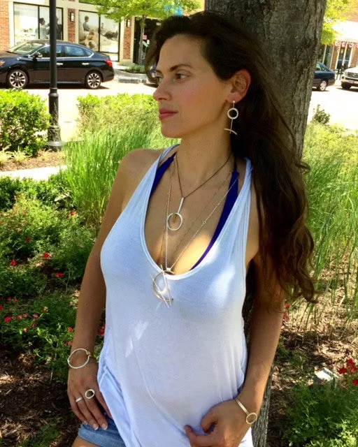 Coco - Modern Lines Dangle Earrings