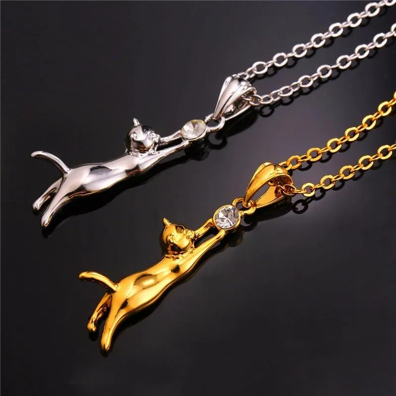 Collare Necklace Cat Jewelry Necklaces Pendants Gold/Silver