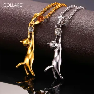 Collare Necklace Cat Jewelry Necklaces Pendants Gold/Silver