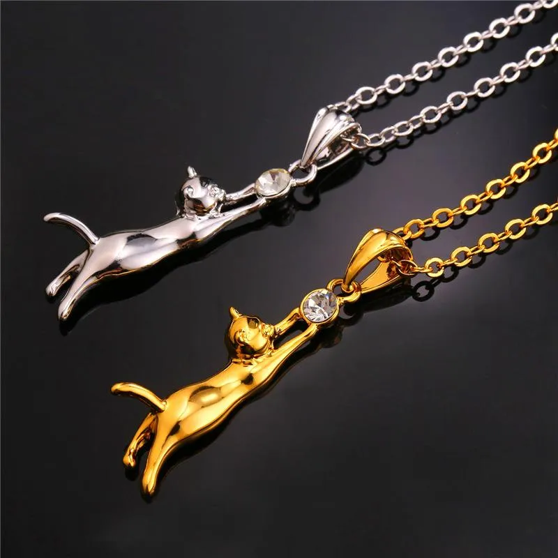 Collare Necklace Cat Jewelry Necklaces Pendants Gold/Silver