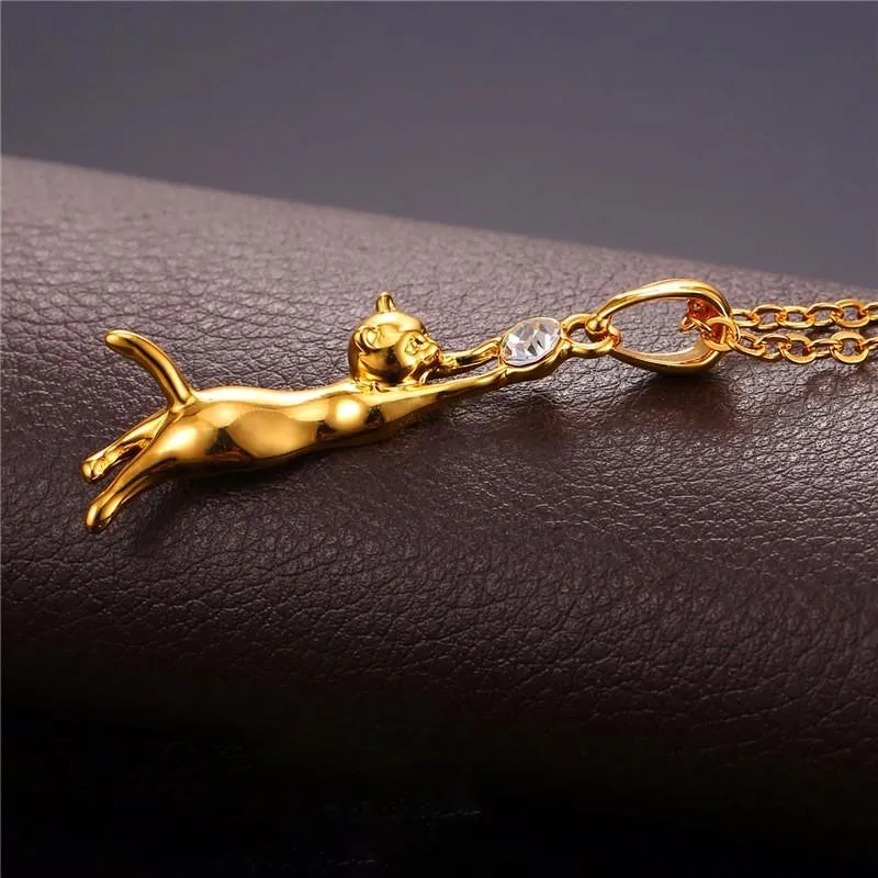Collare Necklace Cat Jewelry Necklaces Pendants Gold/Silver