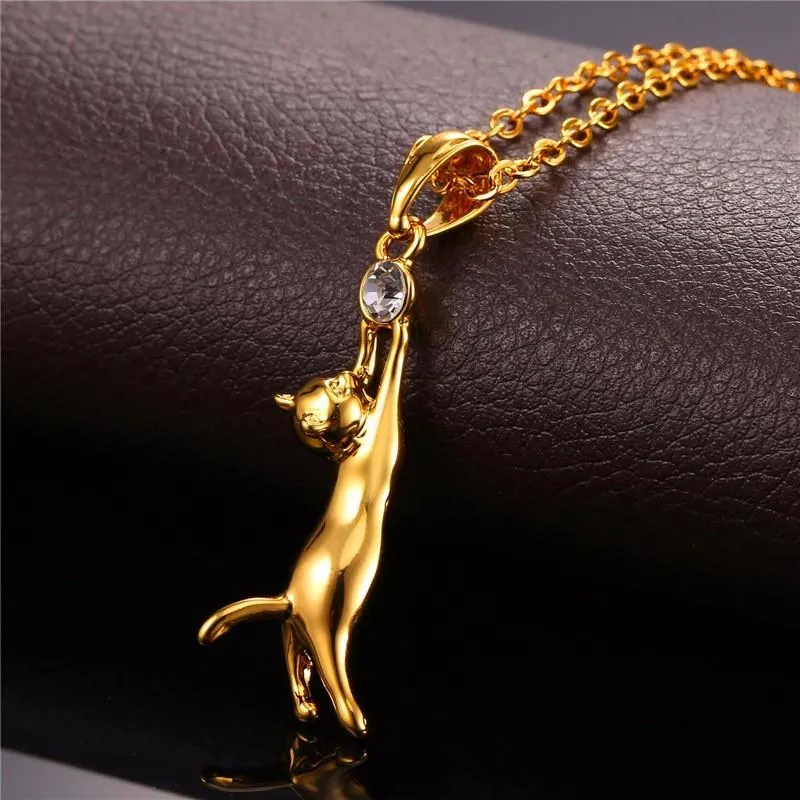 Collare Necklace Cat Jewelry Necklaces Pendants Gold/Silver