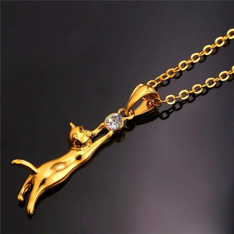 Collare Necklace Cat Jewelry Necklaces Pendants Gold/Silver