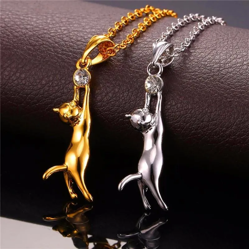 Collare Necklace Cat Jewelry Necklaces Pendants Gold/Silver