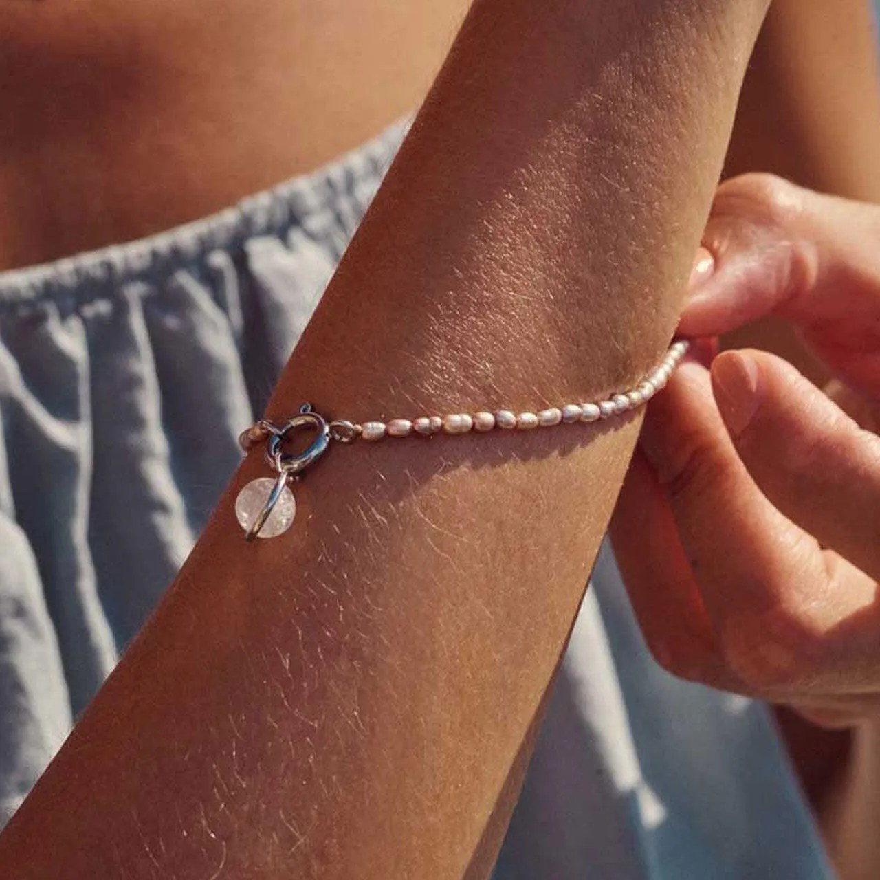 Collier Pearl Large Bracelet Pink Gold