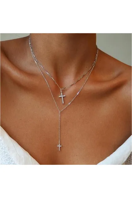 Collier Pink Gold Rose  Pendant Necklace