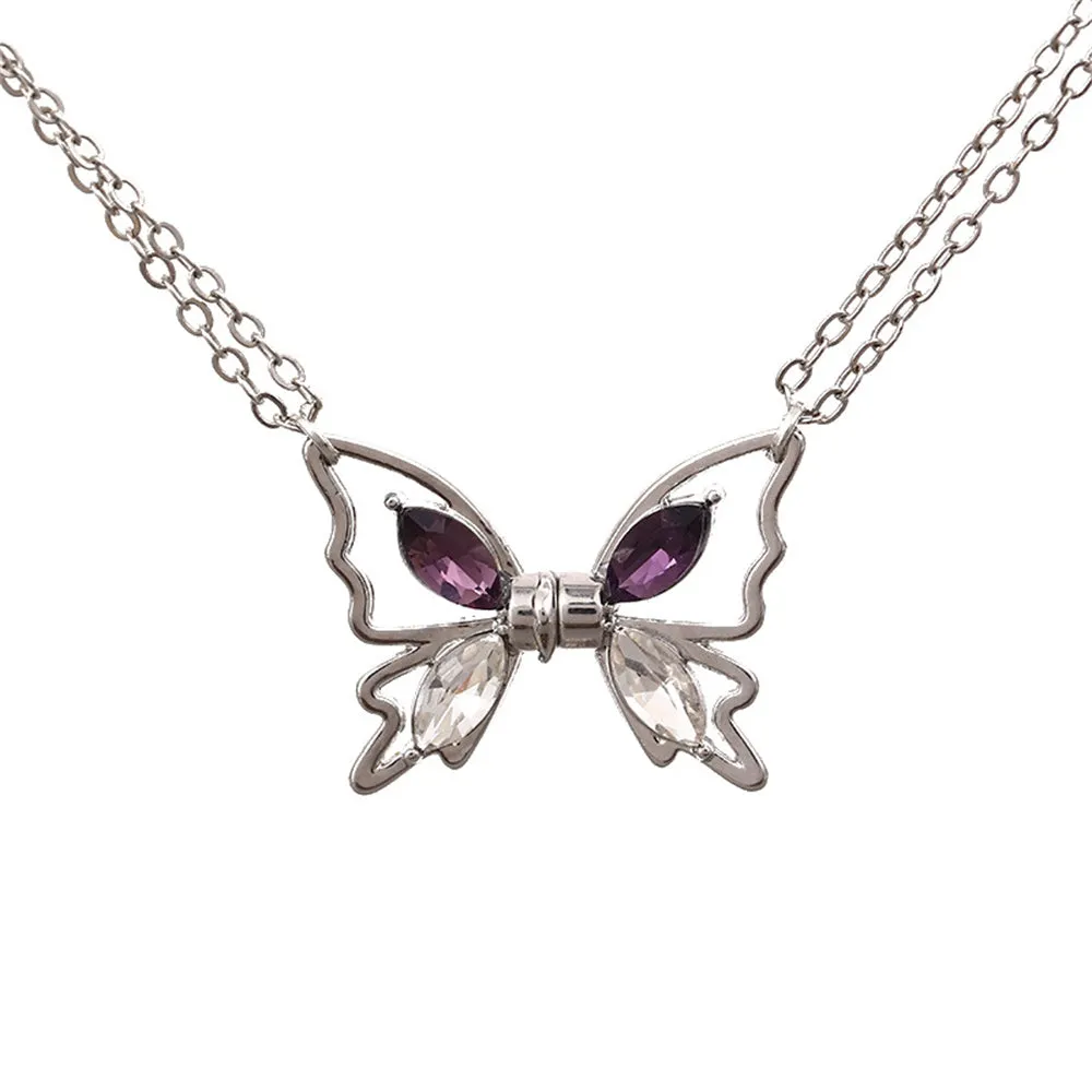 Couple Necklace Magnetic Matching Butterfly Necklaces for Couples Valentine's Gift for Lover