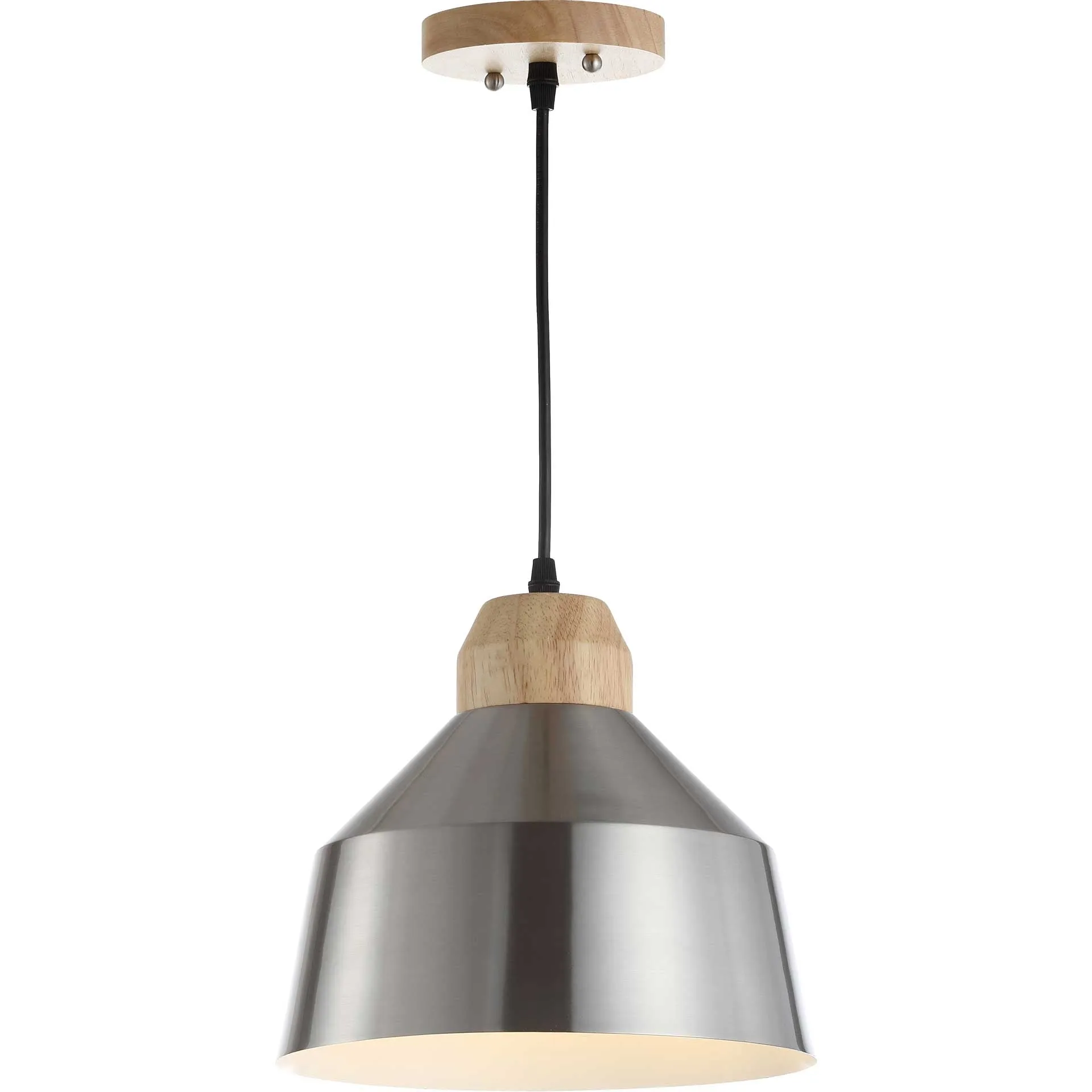 Damian Pendant Nickel/Light Brown